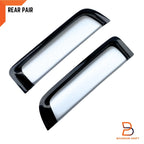 4 x Silver Visor Rain Guard Weather Shield for Toyota Hilux Ute (88-96)