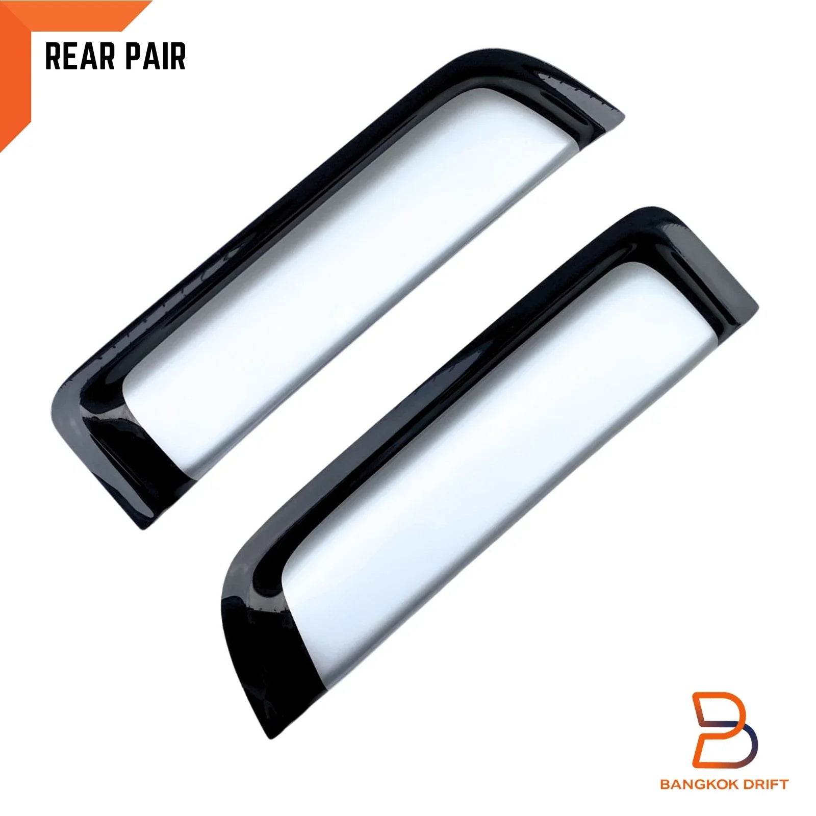 4 x Silver Visor Rain Guard Weather Shield for Toyota Hilux Ute (88-96)