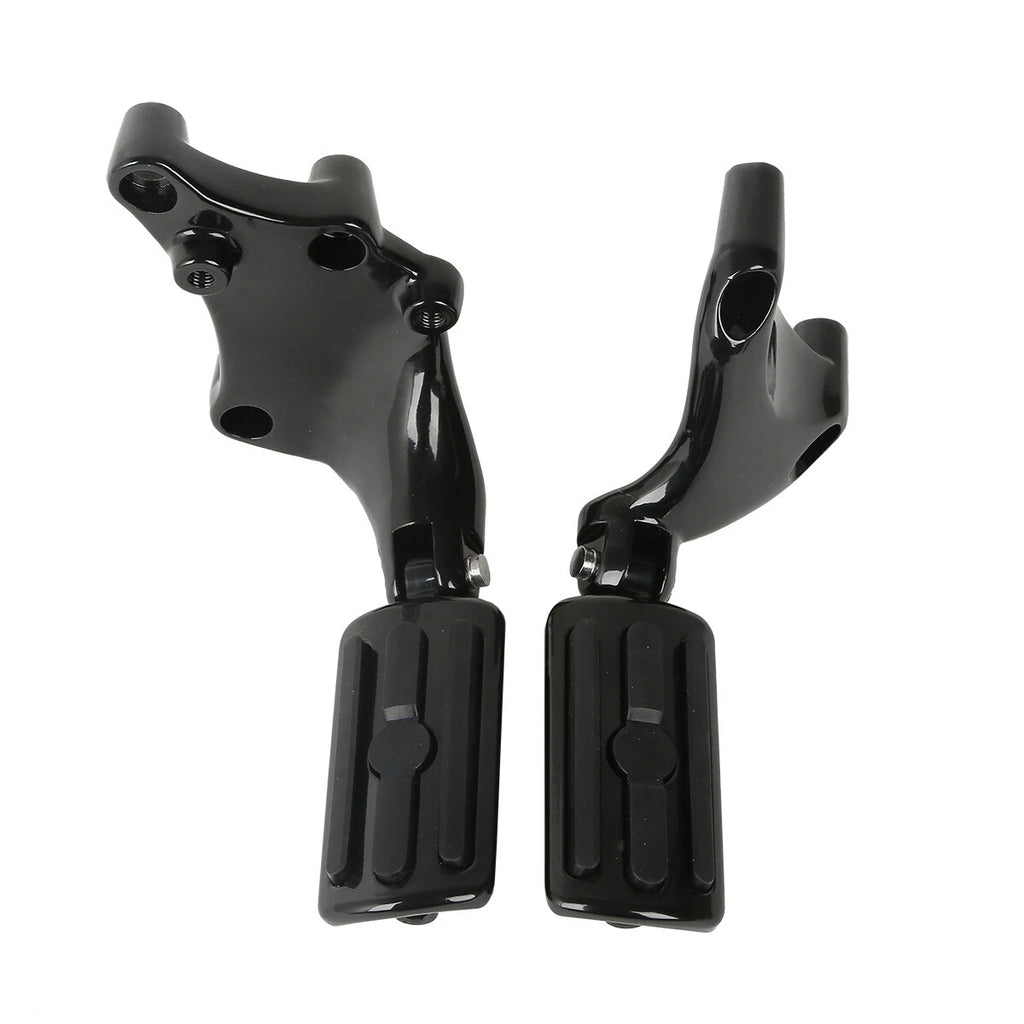 Footpegs with Mount Brackets for Harley Sportster XL 883 1200 (2014–2022) Black