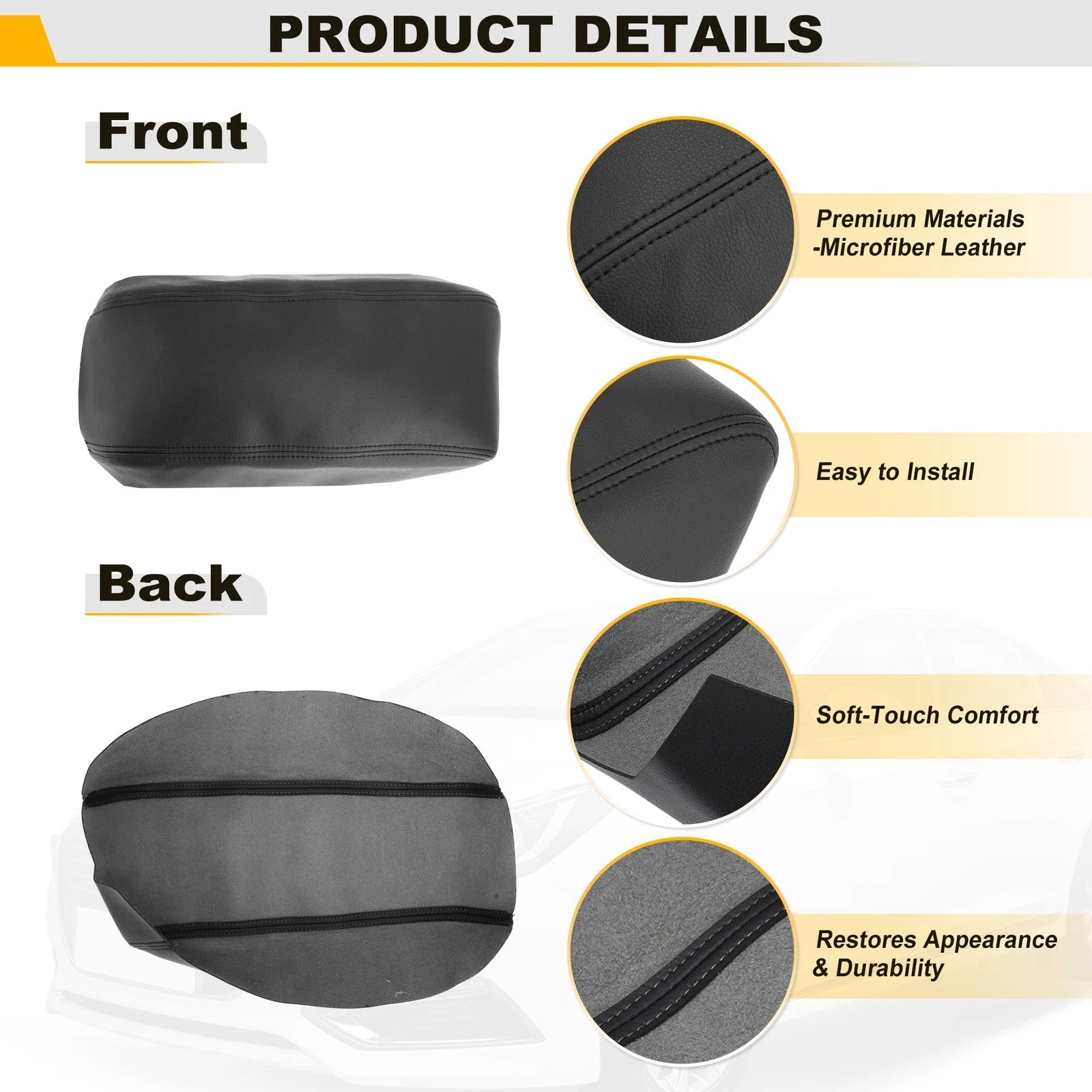 Center Console Arm Rest Lid Cover for Hyundai Sonata (2015–2019)