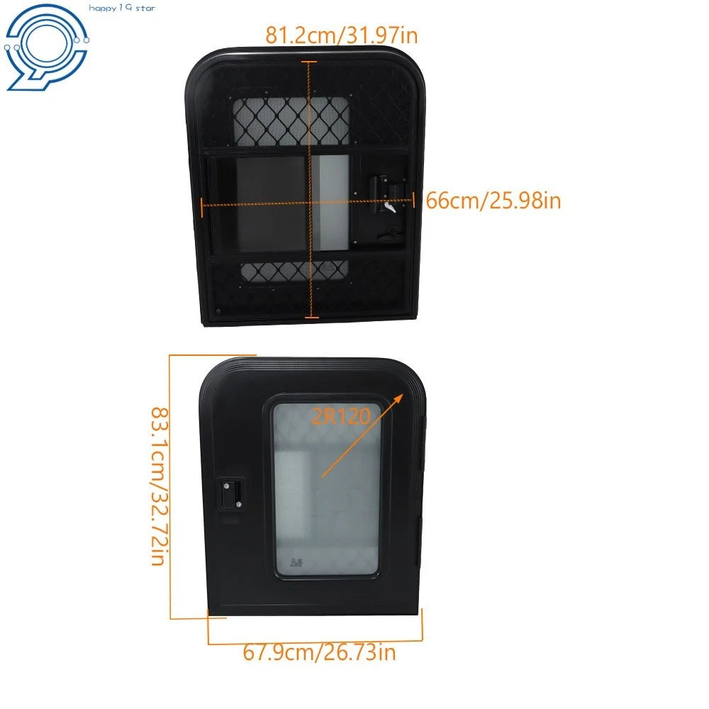 Passenger Side Door with Screen for RV (26" x 32")