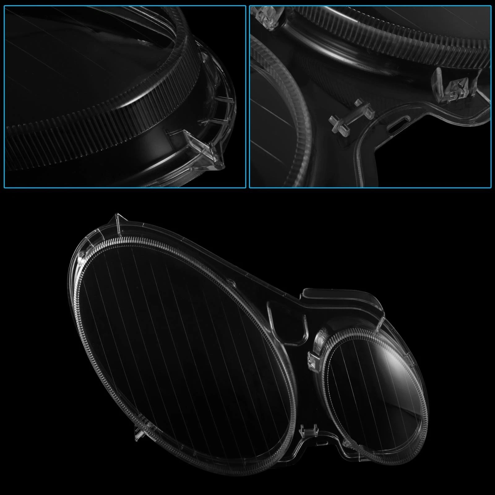 1 Pair Headlight Lens Cover Shell for Mercedes-Benz W211 (2002–2008)
