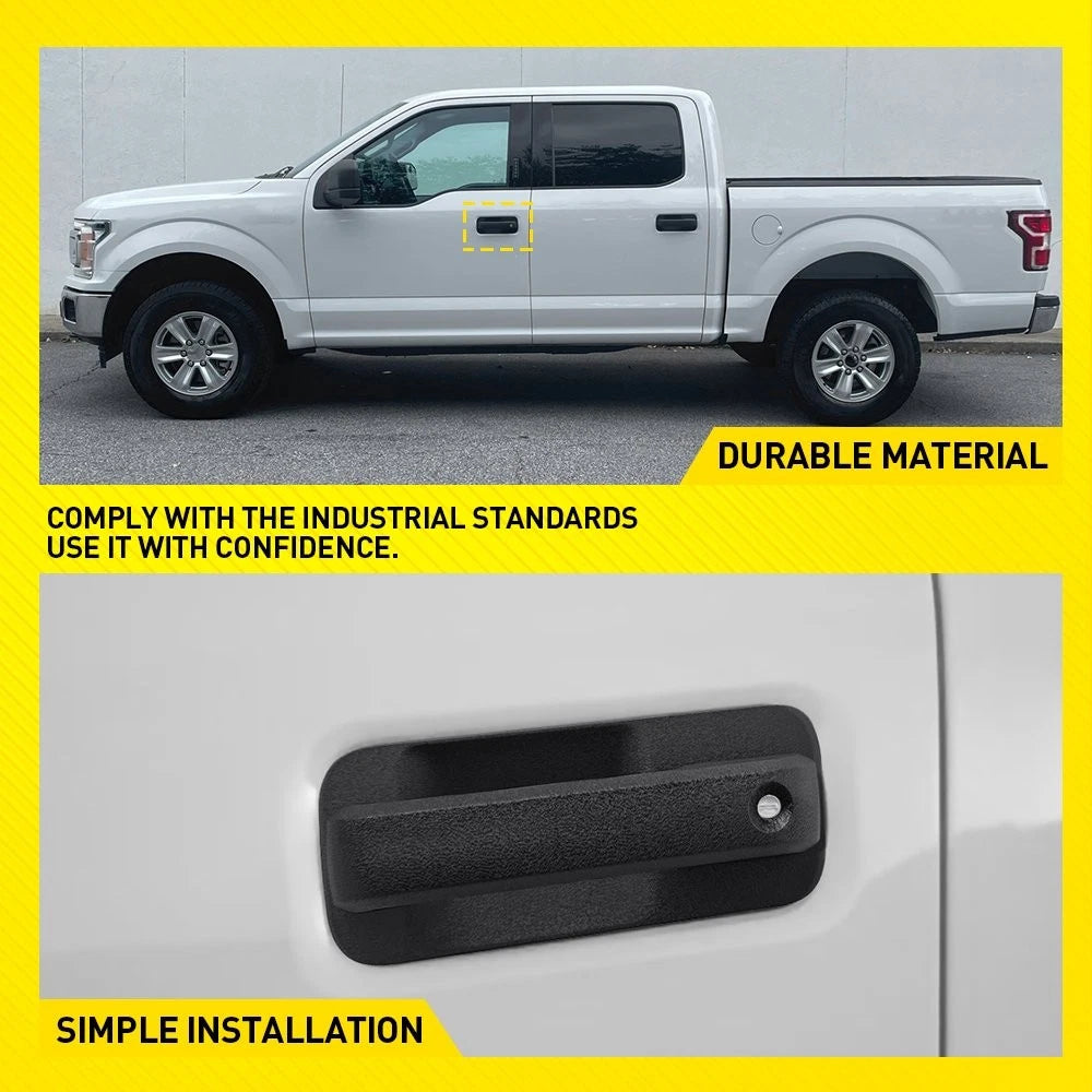 Exterior Door Handle for Ford F-150 (2015–2020) - Front Left, Smooth Black