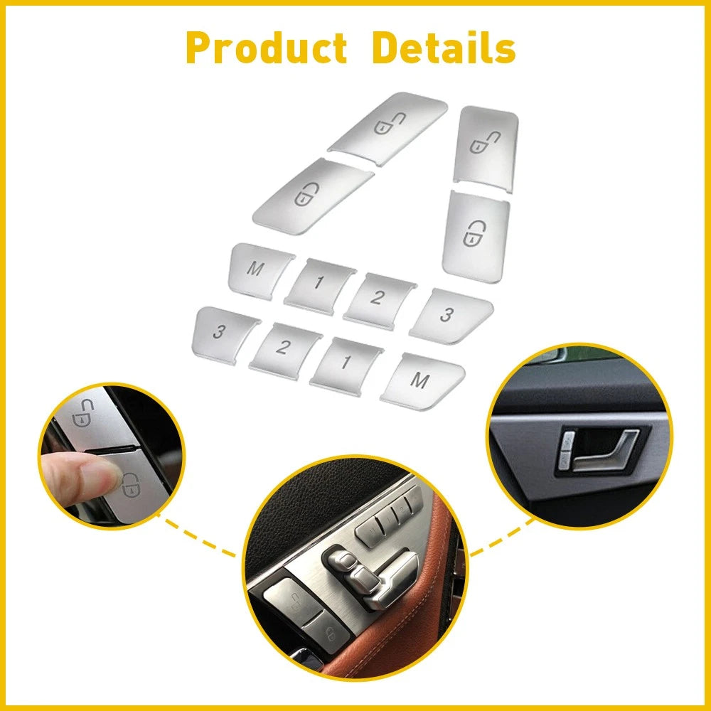 Door Seat Button Adjust Switch Cover Trim for Mercedes Benz A B Class (2013–2017)