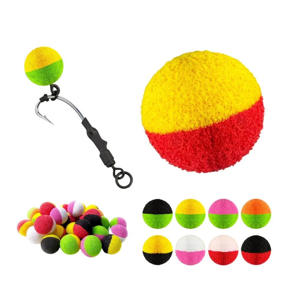 30pcs Dual Color EVA Fishing Beads for Carp Bait Rig