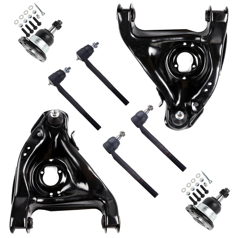 Set of 8 Front Control Arm Ball Joints Tie Rods for Chevrolet Blazer (1995–2005)
