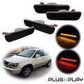 Amber Red Smoked Fender Side Marker Lights for Lexus RX300 (1999–2003)