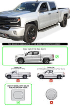 Set of 2 Polished 6" Side Steps for 2019–2026 Chevy Silverado GMC Sierra Crew Cab