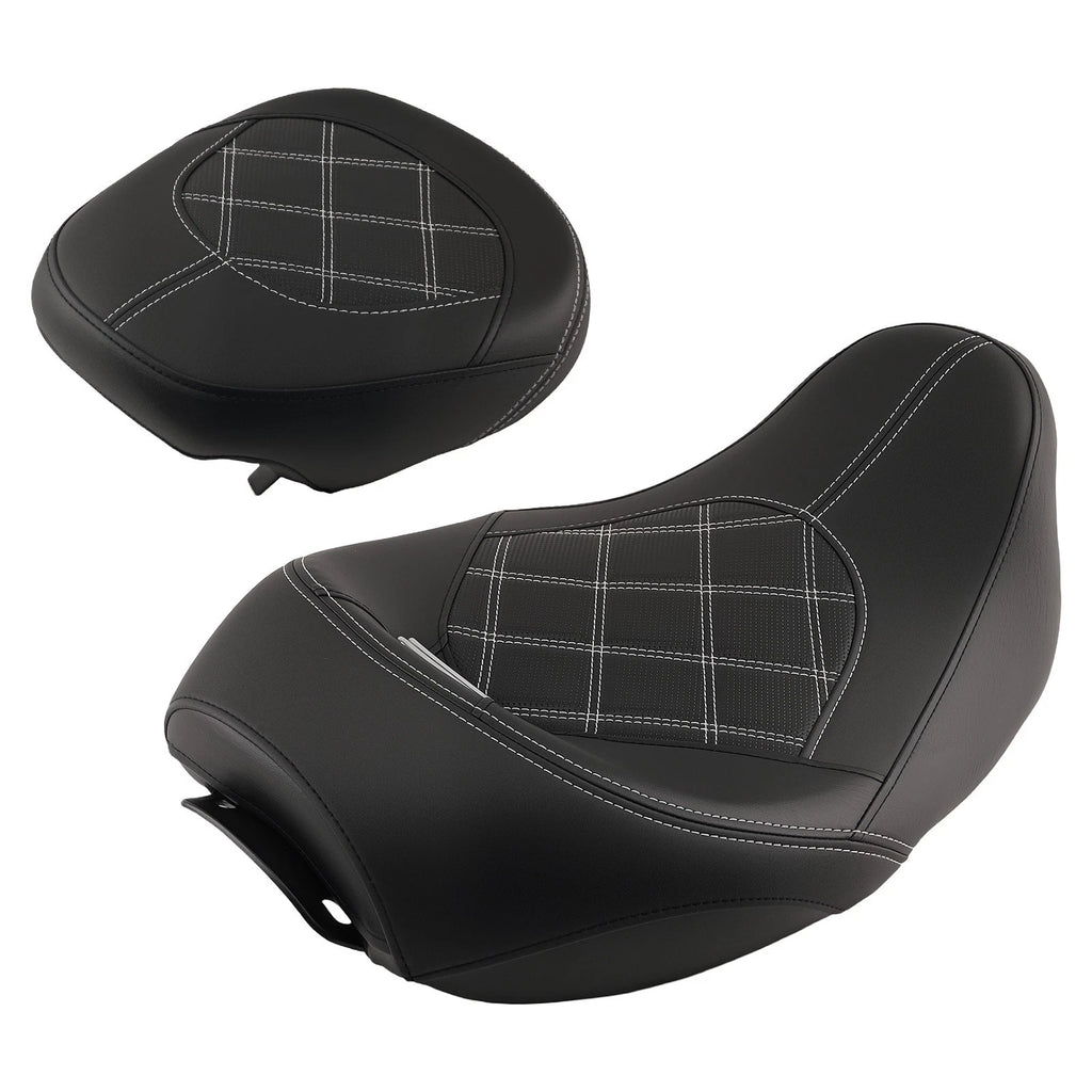 Black White Stitching Seat for Harley Touring (2009–2024)