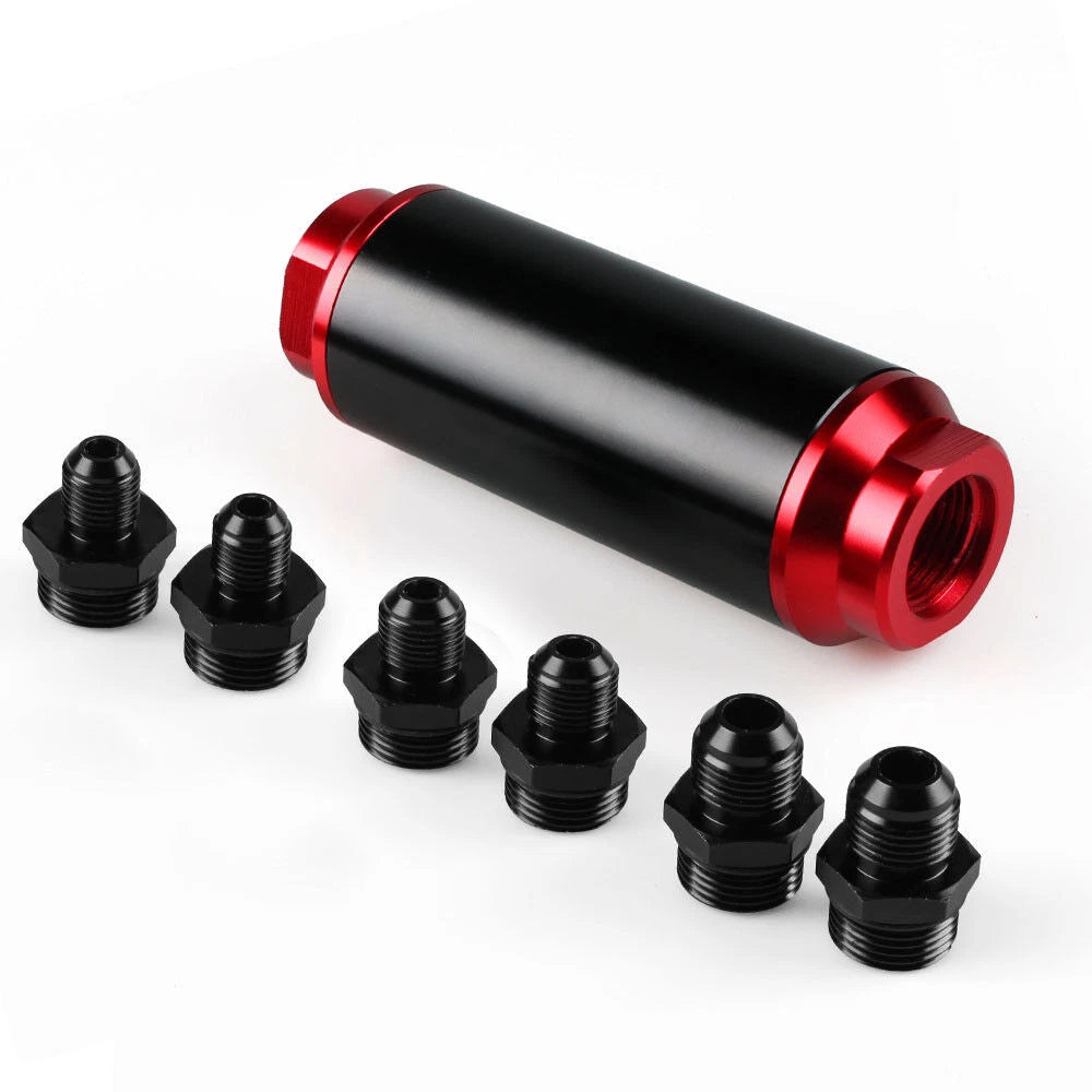 High Flow Turbo Inline Fuel Filter for Aluminum Applications