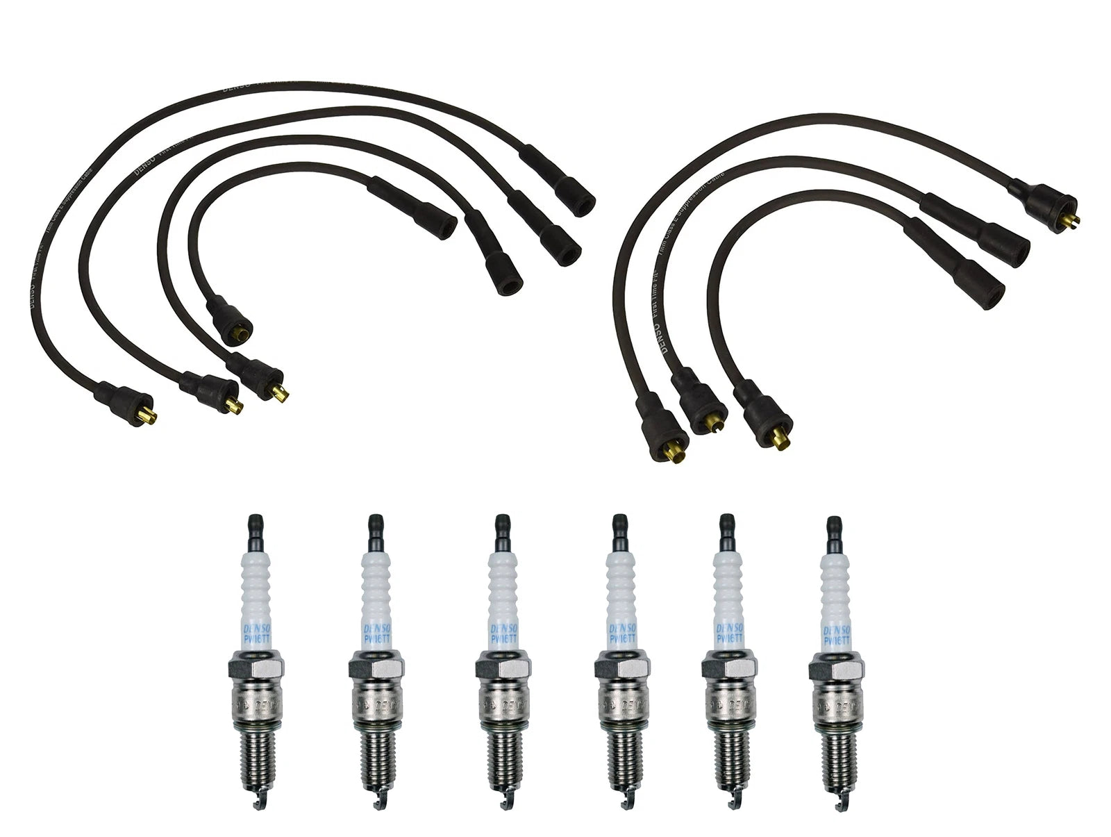 Denso 7mm Wire Set & 6 Platinum TT Spark Plugs Kit for Chevy GMC Pontiac