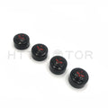 Set of 4 Black Gear Skull Bolt Caps for Harley Dyna Softail Road King