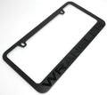 License Plate Frame Front for Jeep Wrangler (Black Matte Letters / Emblem) (2018–2024)