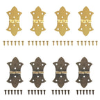 Set of 6 Antique Door Hinges with Screws for Jewelry Chest Cabinet