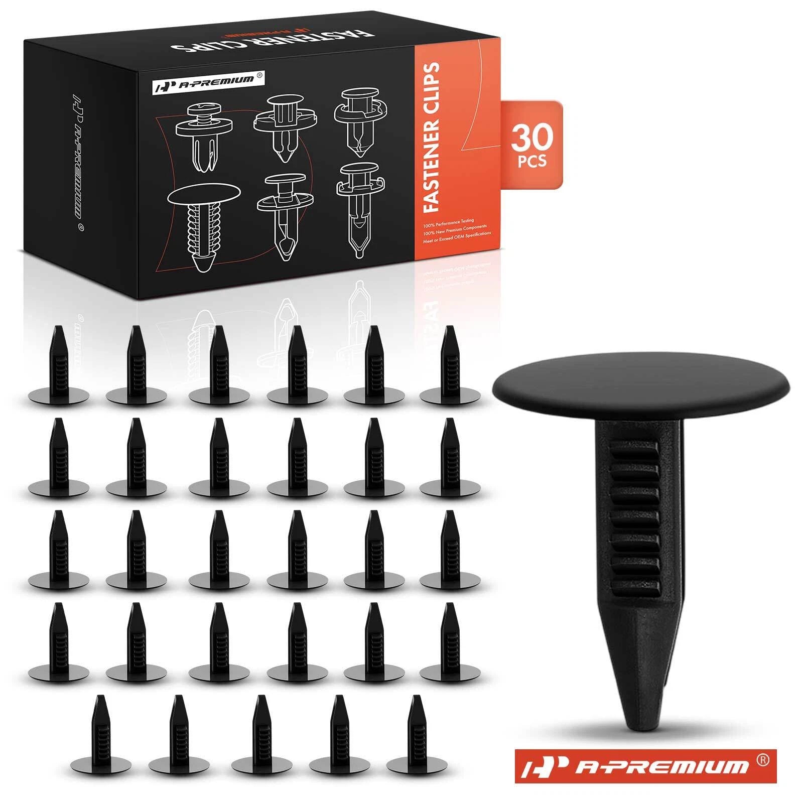 30Pcs 8mm Nylon Seat Shield Retainer Clip for Chevrolet Camaro (2010–2023)