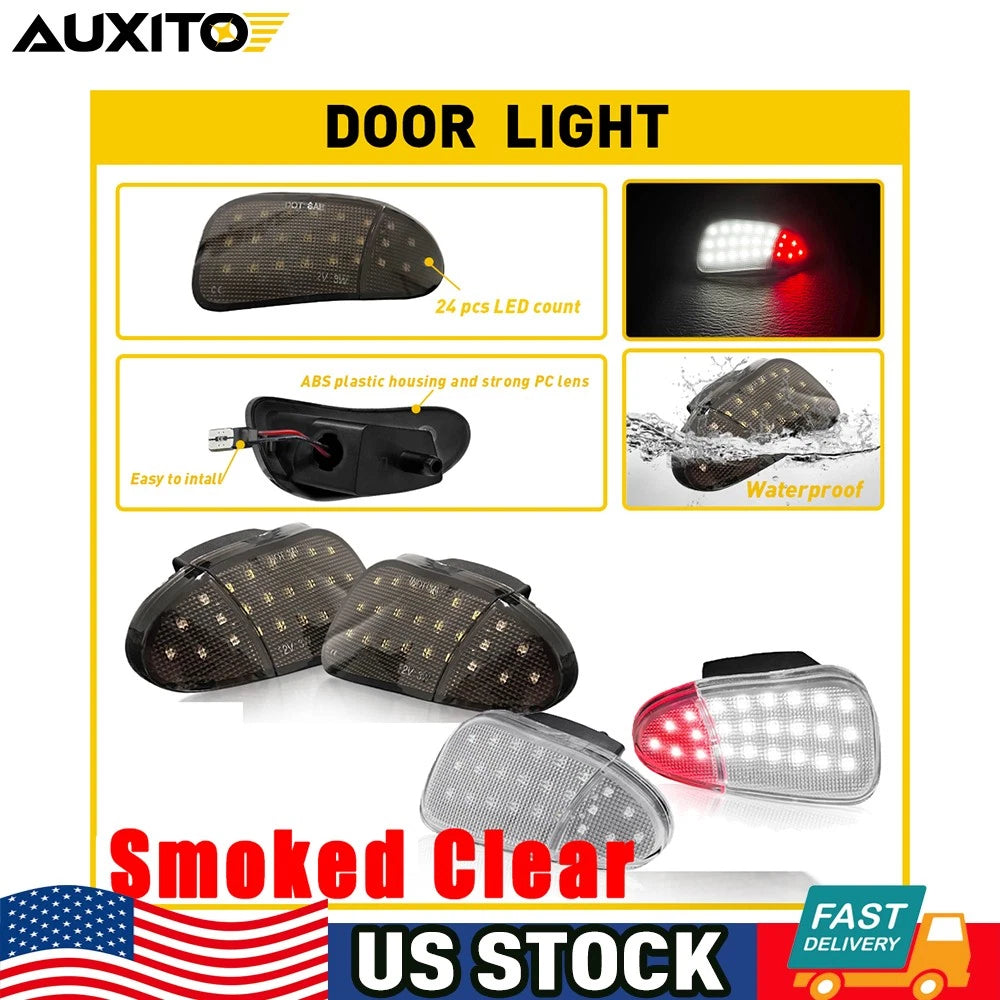 LED Interior Door Courtesy Light for Ford F150 (1997–2003) Red White Smoked Clear