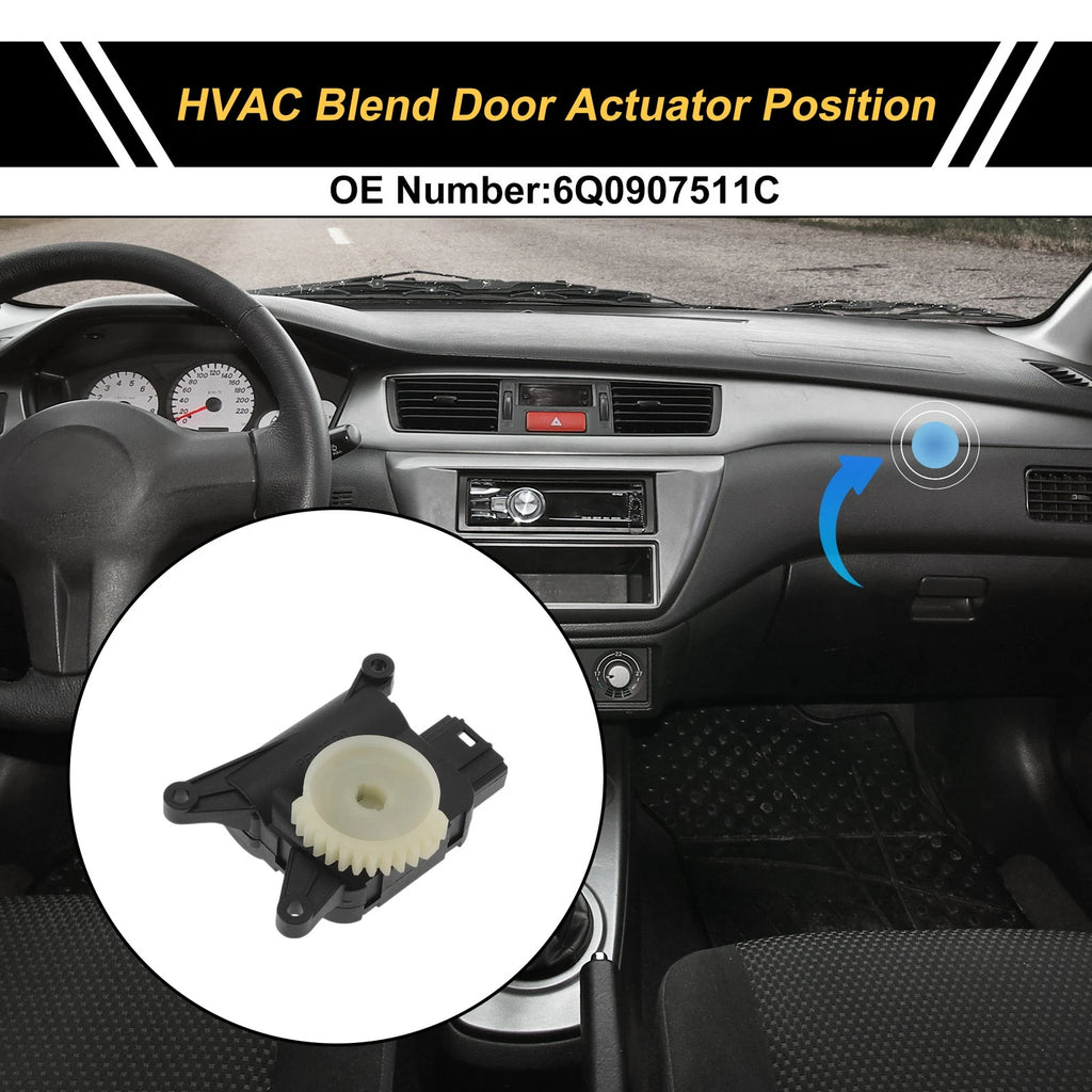 HVAC Heater Blend Door Actuator for Volkswagen Polo (2007–2012) No. 6Q0907511C