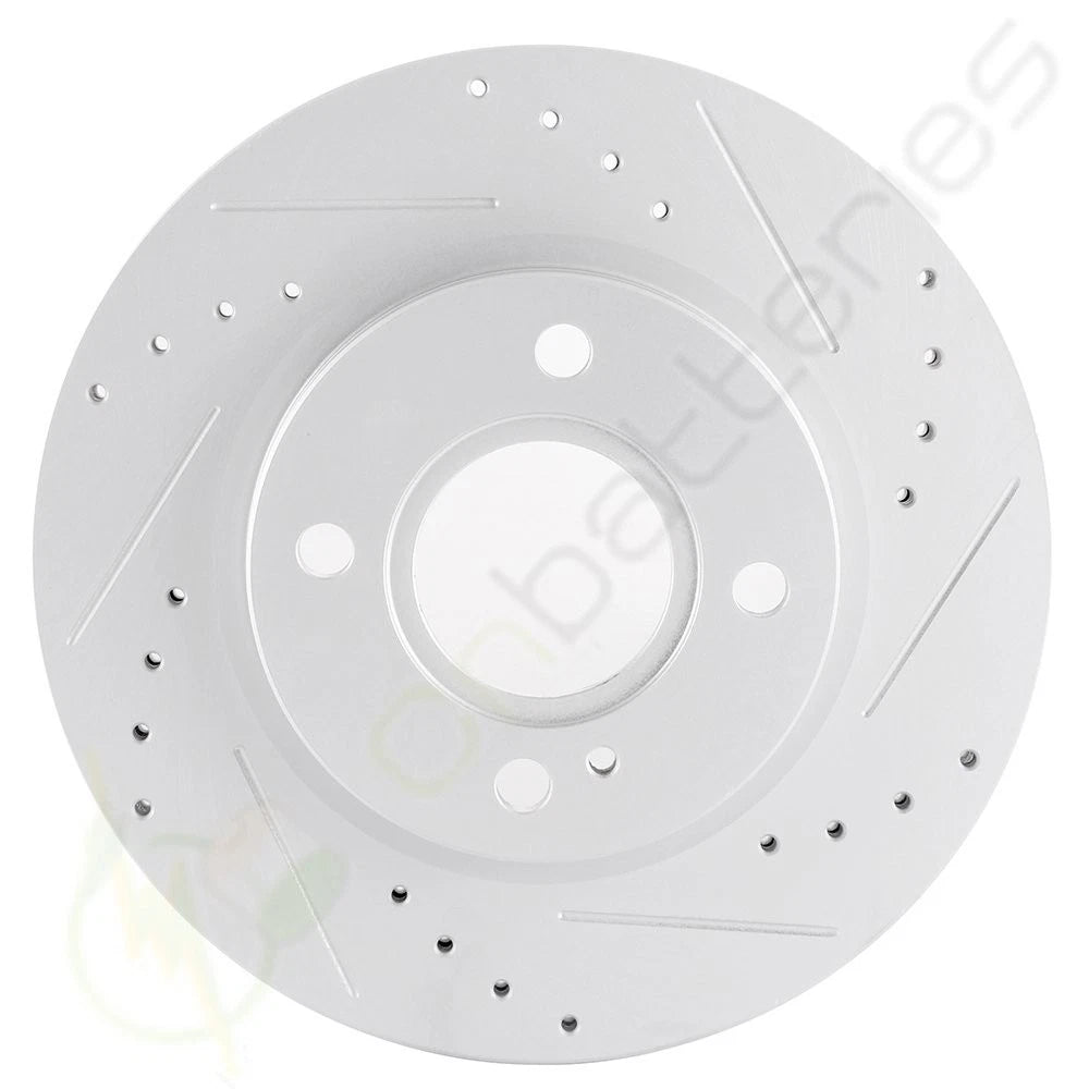 Front Brake Discs Rotors for Ford Fiesta S SE SES (2011–2015) Drilled & Slotted