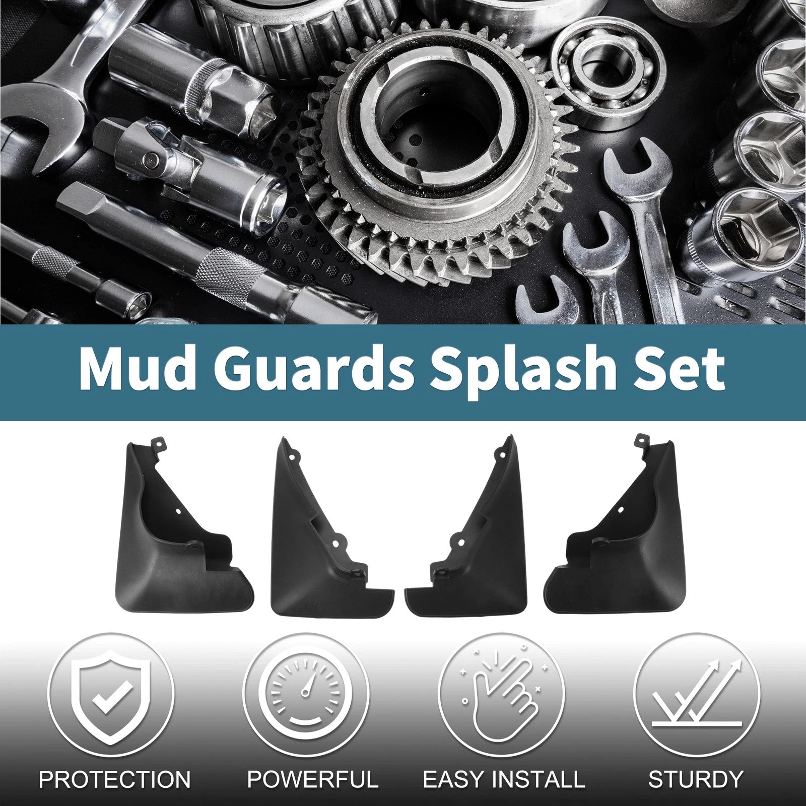 Set of 4 Mud Flaps Splash Guards for Toyota Camry (1987–1991)