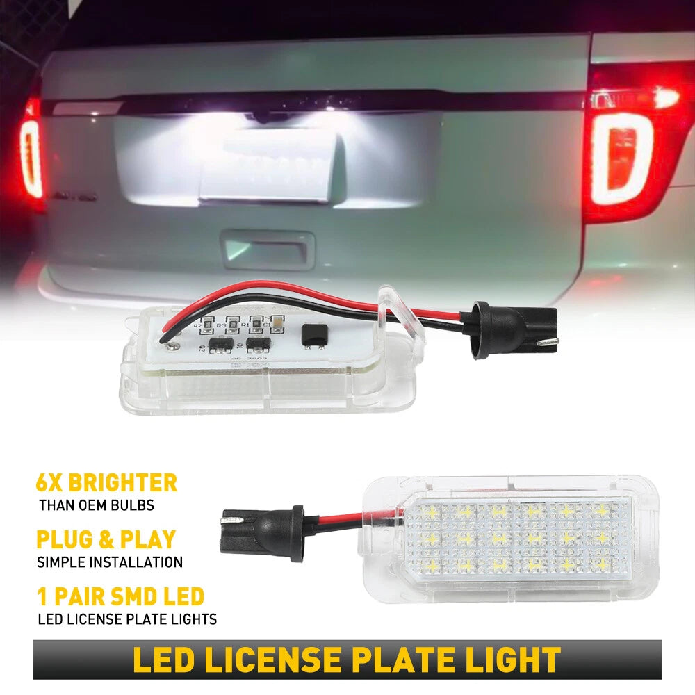 2X LED License Plate Lights for Ford Explorer Escape Expedition Fusion