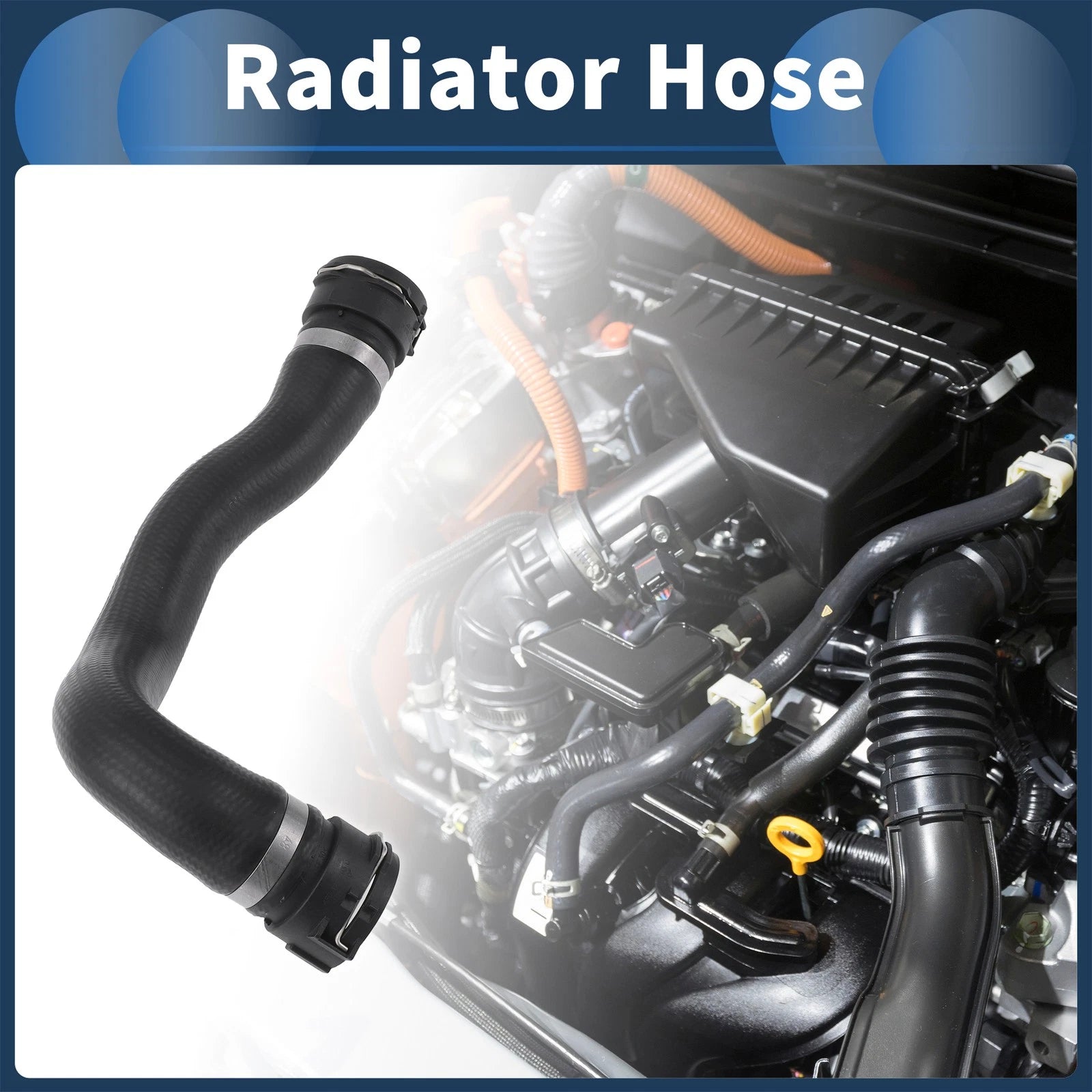 Radiator Hose for Audi A8 Quattro 3.0L (2012–2016) No. 4H0121101AB Black