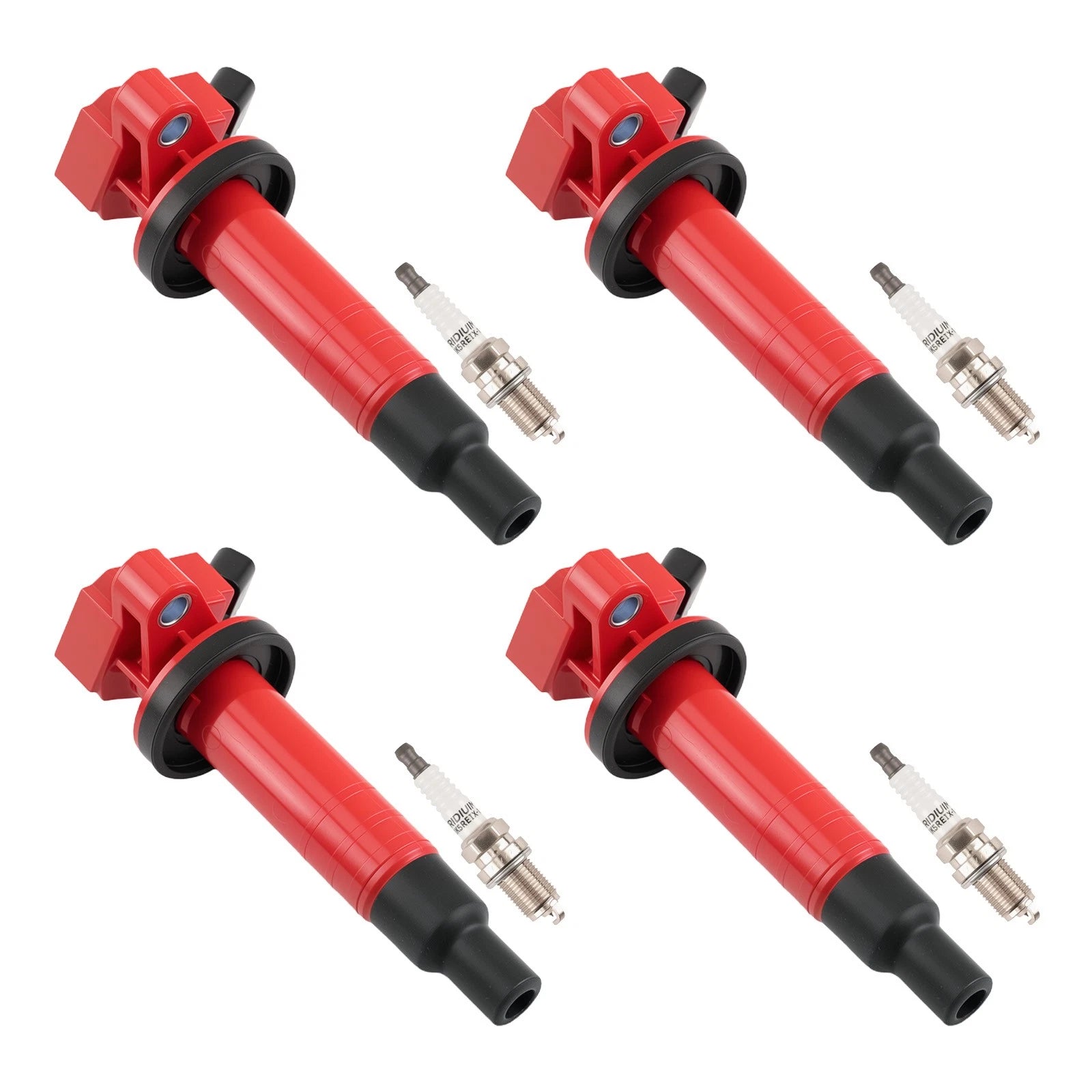 Set of 4 Ignition Coils & Spark Plugs for Toyota Celica GT MR2 (2000–2005)