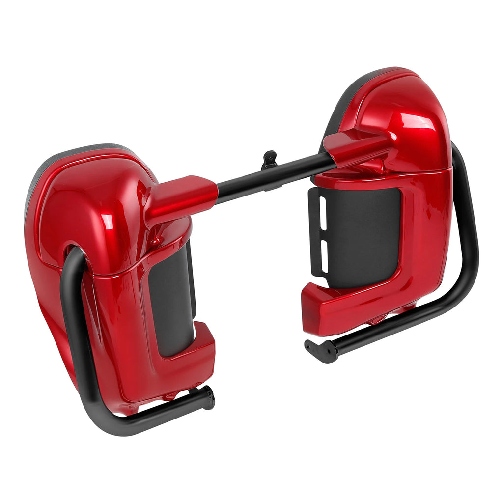 Engine Guard Crash Bar & Red Lower Vented Fairings for Harley Road Glide (2009–2013)