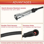 7pcs Spark Plug Wire Ignition Coil Cables for Mercedes-Benz W114 W123 (1973-1976)