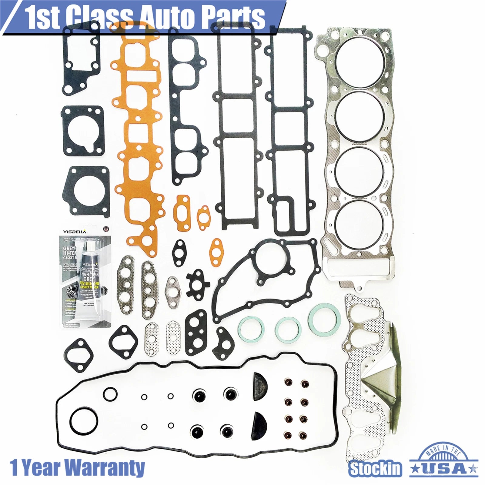 Cylinder Head Gasket Set for Toyota Pickup 4Runner 22R 22RE 22REC (1985–1995) HS26185PT-2