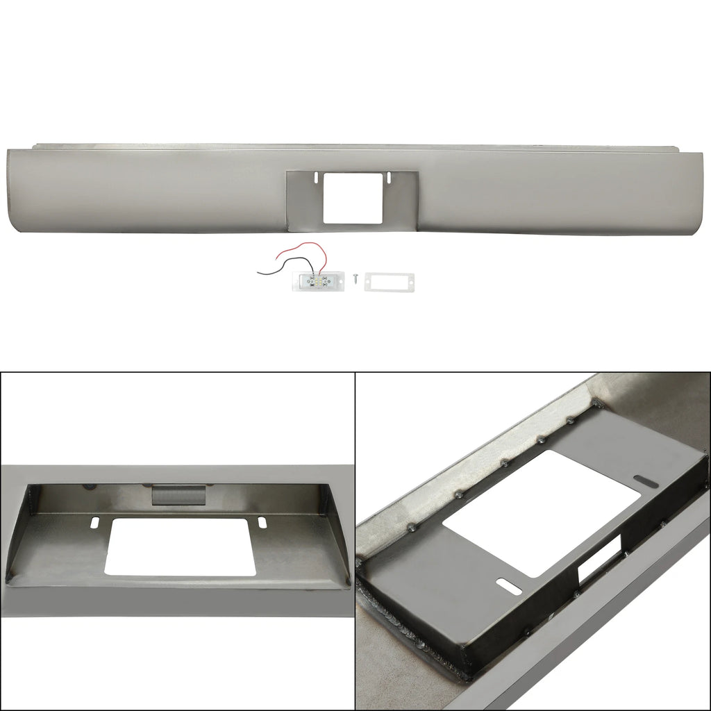 Steel Roll Pan License Plate Holder Light for Dodge D100 D150 D250 (1972–1993)