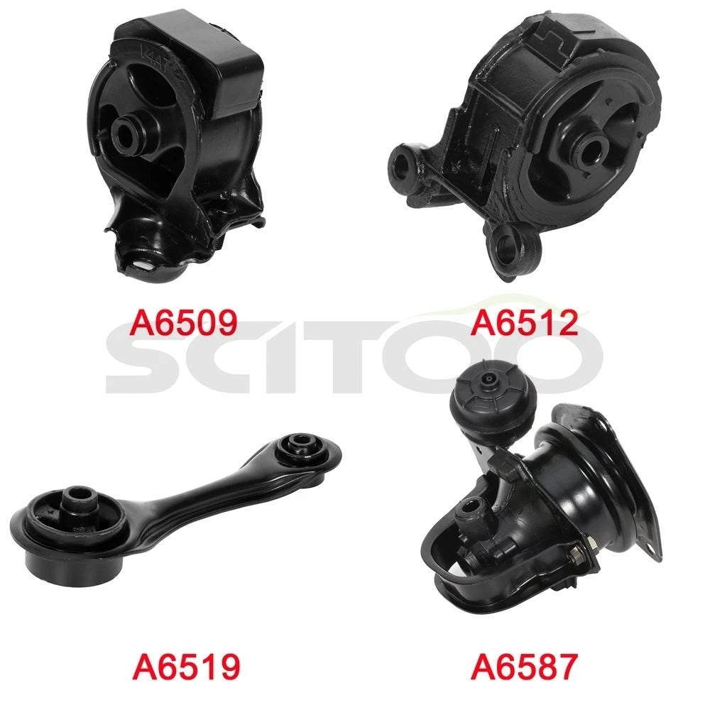 Set of 4 Engine Motor Mounts for Honda Accord (1990–1993) W/ Auto Transmission