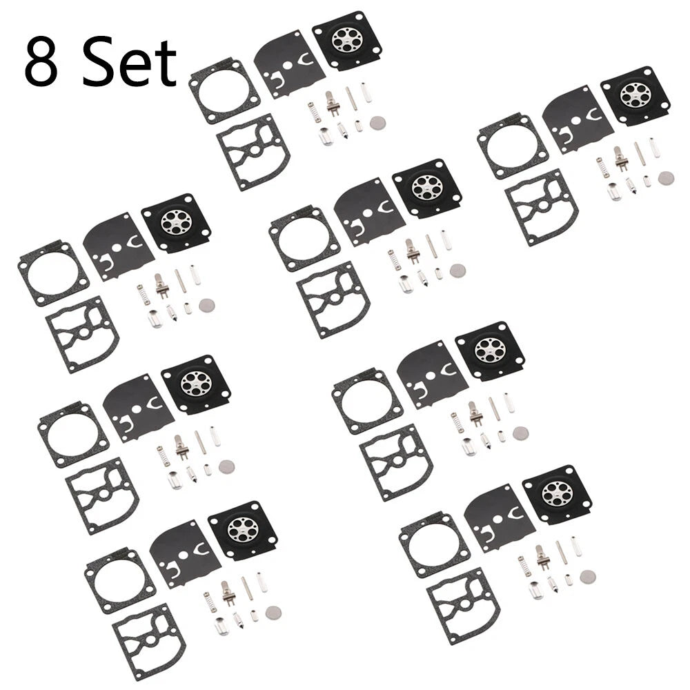 Set of 8 Carburetor Repair Rebuild Kits for ZAMA RB-100 STIHL HS45 FS55 FS38 BG45