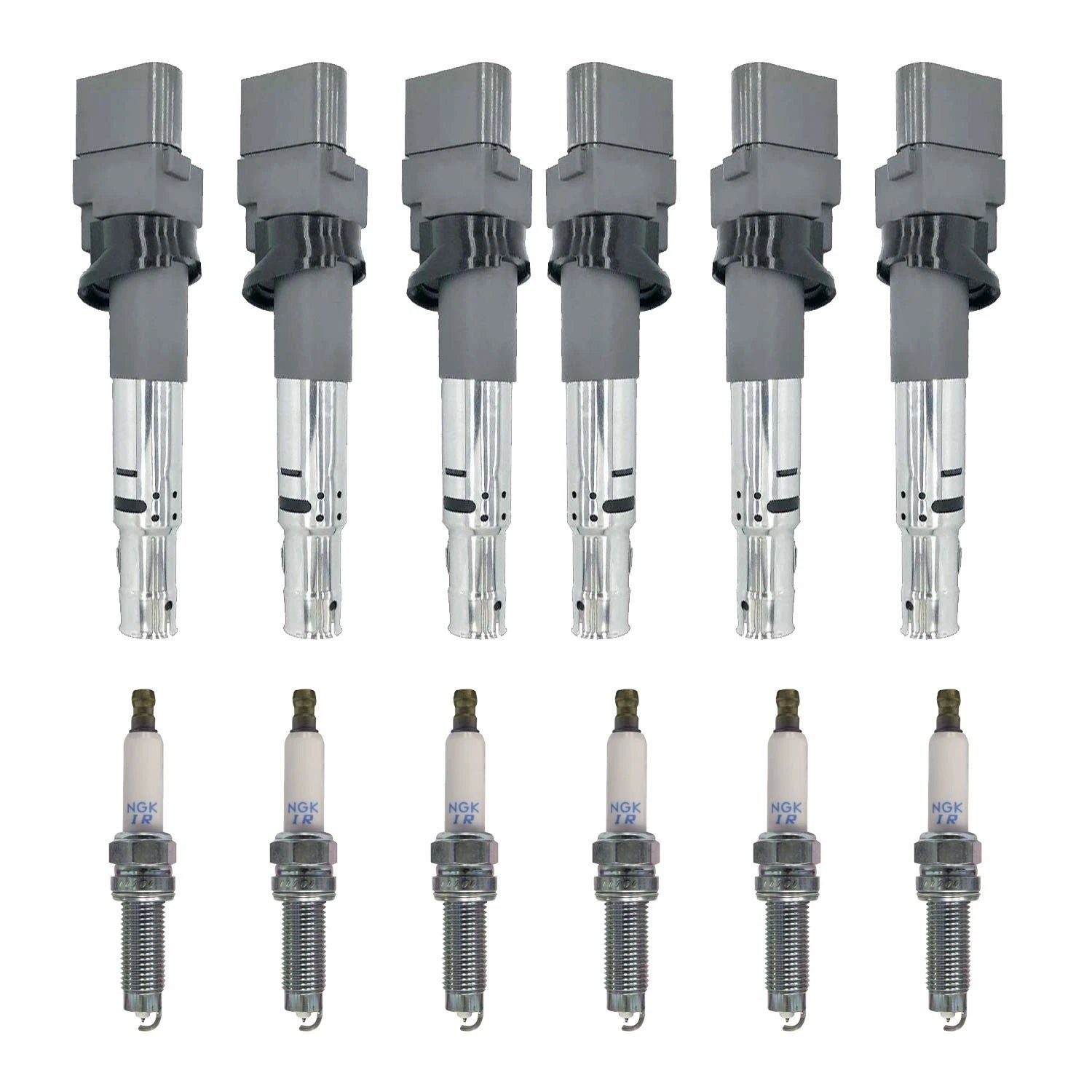 Set of 6 Ignition Coils & NGK Iridium Spark Plugs for Q7 Atlas Touareg Passat (2017–2023)