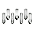 7X Front Grille Mesh Inserts Trim Chrome for Jeep Wrangler JK Unlimited (2007–2018)