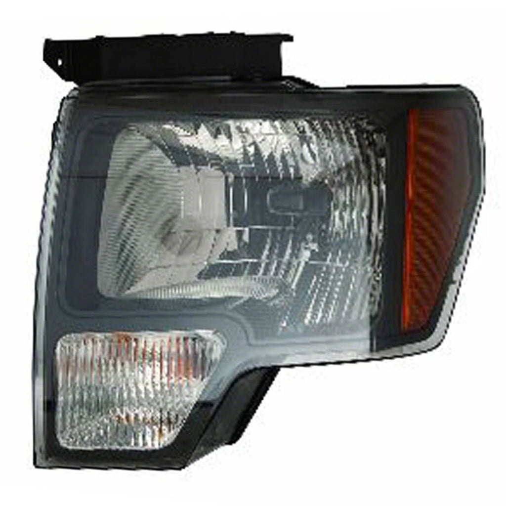 Driver Side Headlight Assembly Replacement Black for Toyota Hilux (2005–2015)