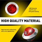 10X 3/4 Inch Red Dual Function Marker Lights Strobe Steady Waterproof