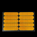 Set of 10 Waterproof Reflective Stickers for Traffic Safety