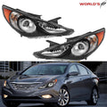 Black Amber Corner Headlights for Hyundai Sonata (2011–2014)