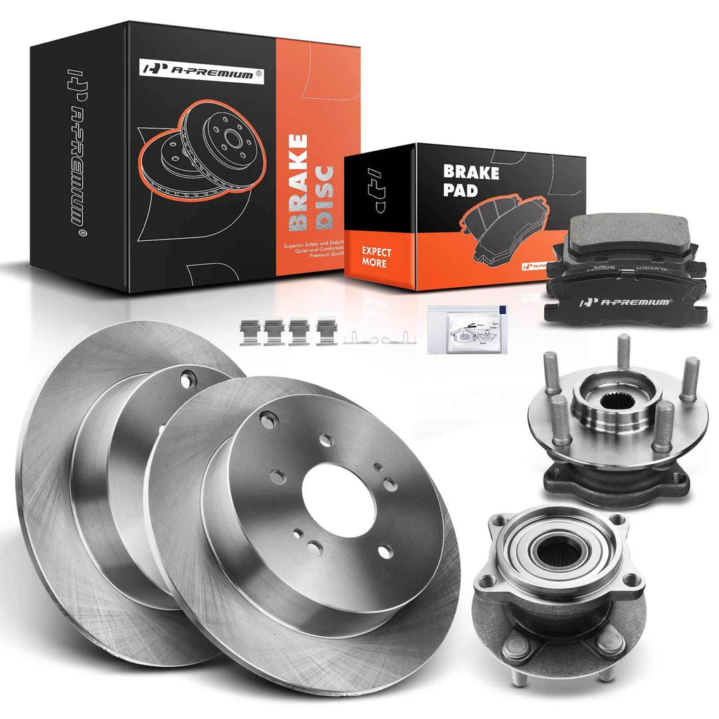 Rear Disc Brake Rotor & Brake Pad Set for Mitsubishi Endeavor (2004–2011)