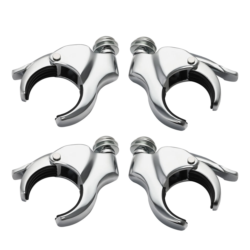 Set of 4 Windshield Clamps for Harley Fat Street Bob FXLR (2018–2025) Chrome