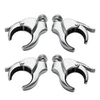 Set of 4 Windshield Clamps for Harley Fat Street Bob FXLR (2018–2025) Chrome