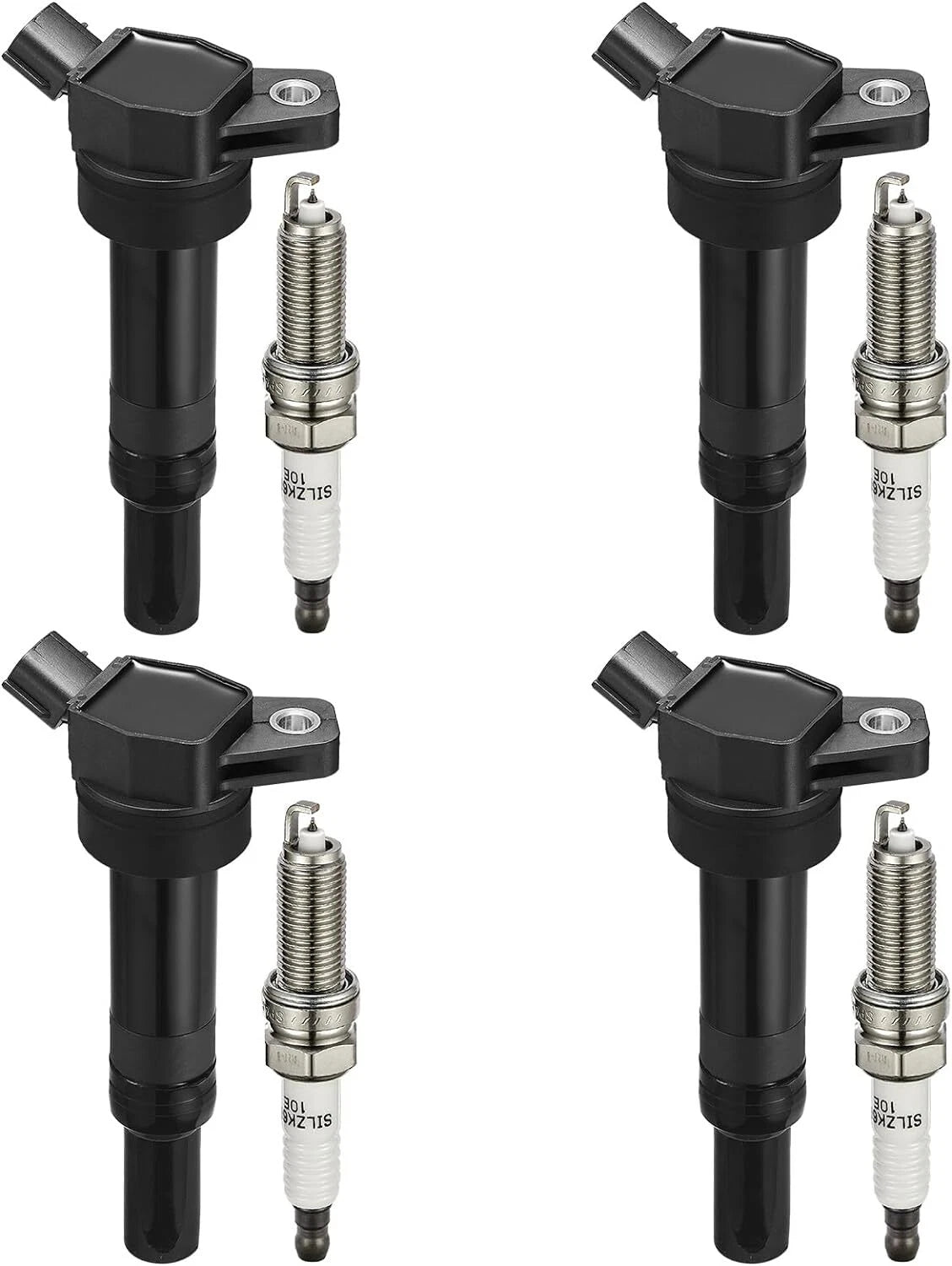 4 Pack Ignition Coil and Spark Plug for Hyundai Kia (2013–2023)