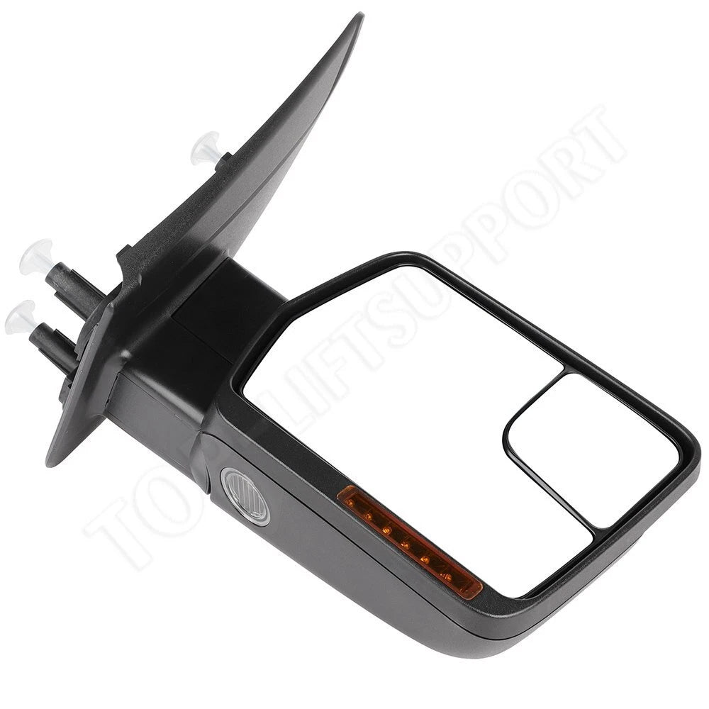 Pair of Power Heated Side View Mirrors for F150 (2004–2014) Chrome