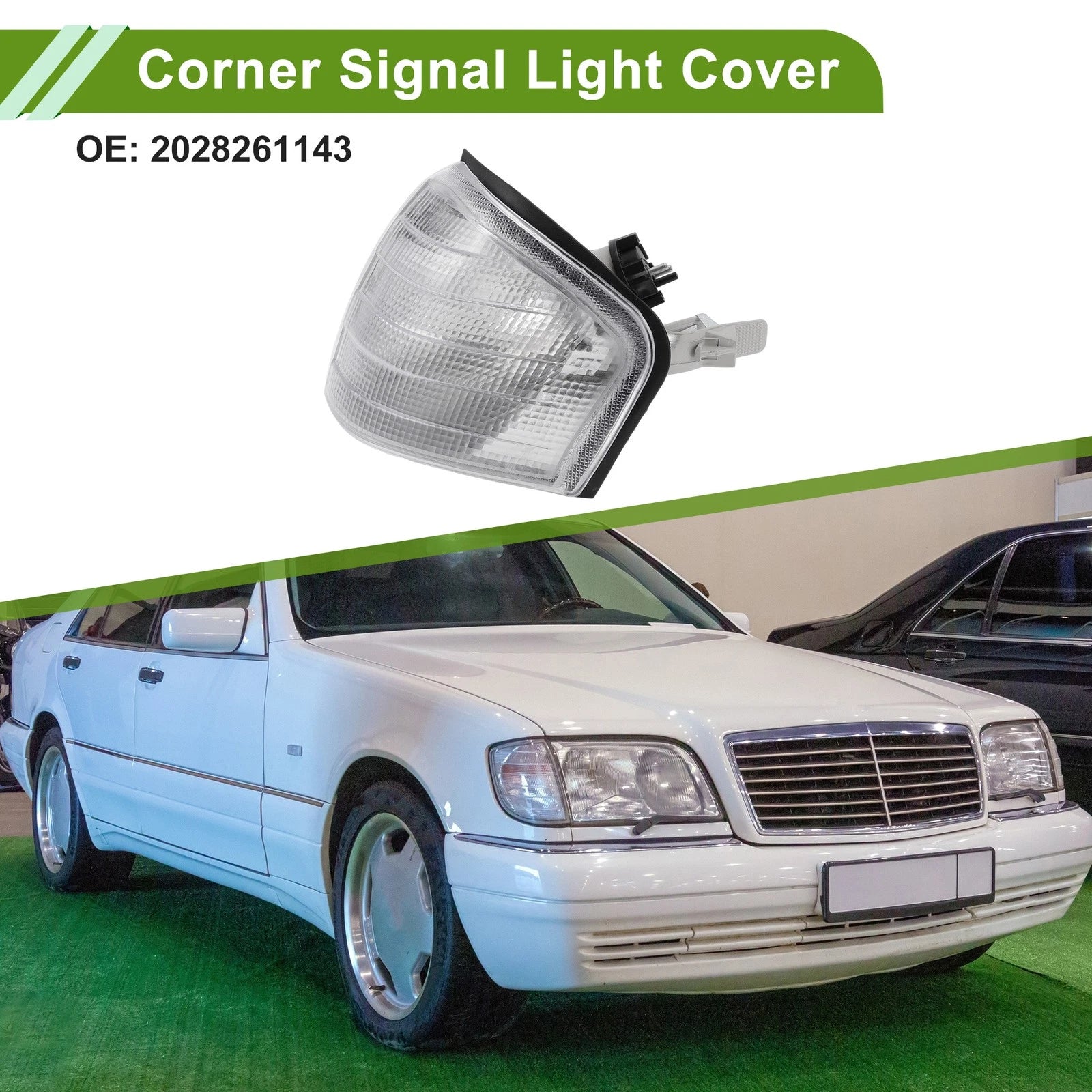 1Pc Left Corner Signal Light Cover for Mercedes-Benz (1994–2000) No.2028261143