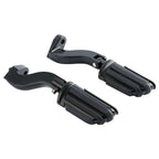 Black Rear Passenger Foot Pegs Mount for Harley Road Street Glide (1993–2020)