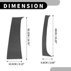 Set of 4 Car Pillar Window Trim for Dodge Ram 1500 (1994–2001) Black Carbon Fiber
