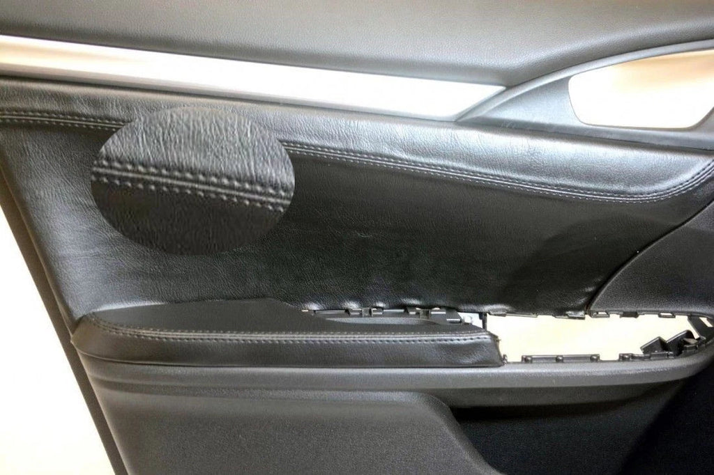 Front Insert Door Leather Cover for Honda Civic (2016–2020) Black