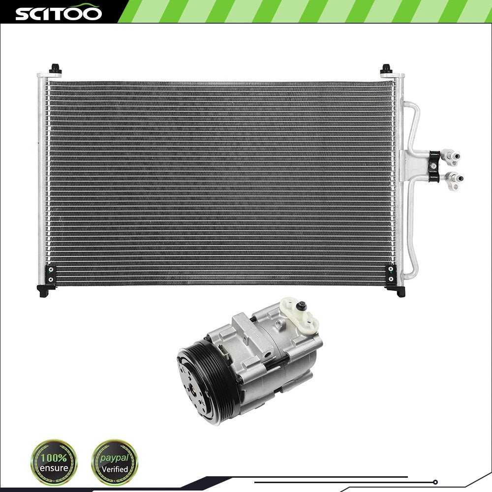 Condenser and Compressor for Ford Escape, Mazda Tribute (2001–2004)