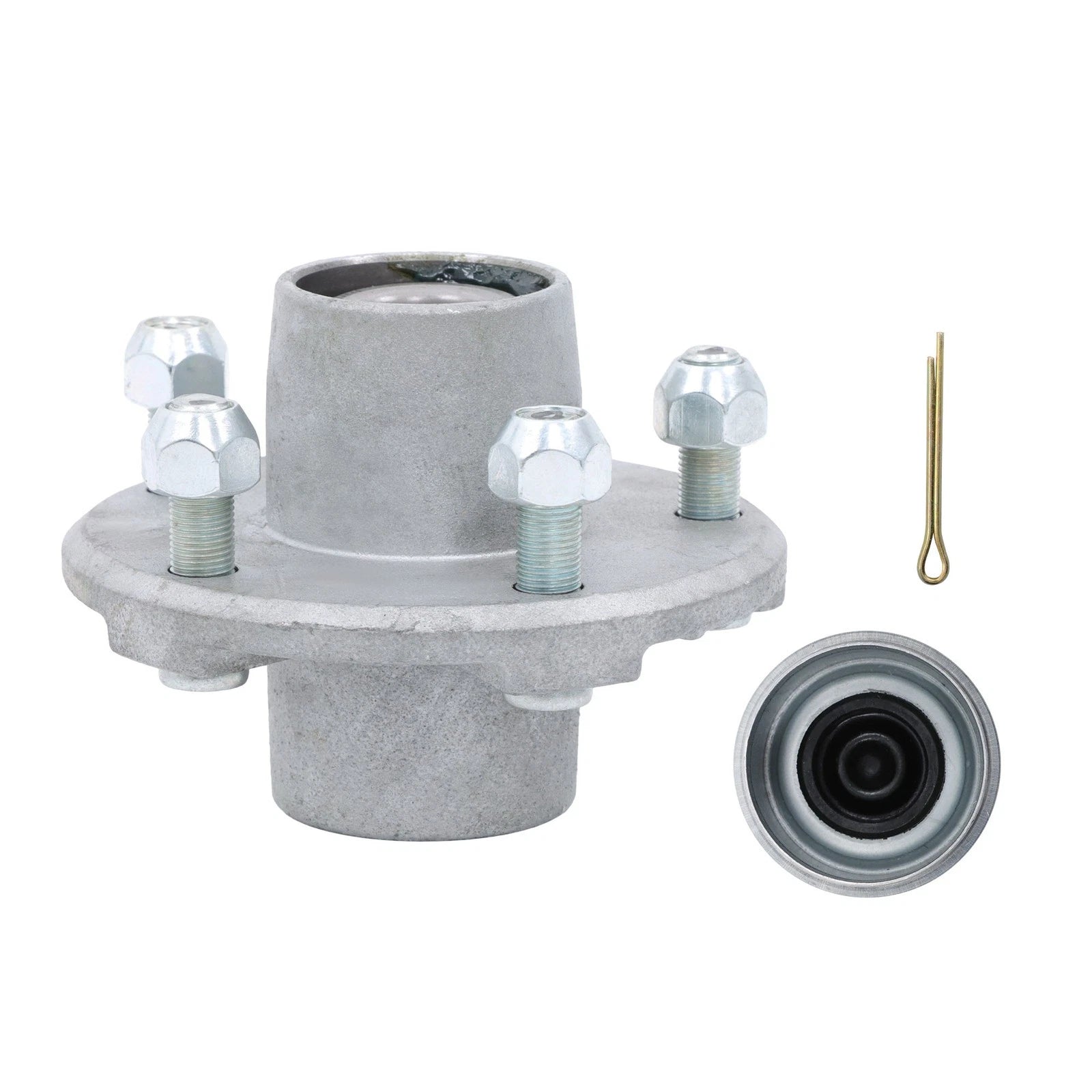 2X Galvanized Trailer Hub with 2000lb Spindle for Trailer 