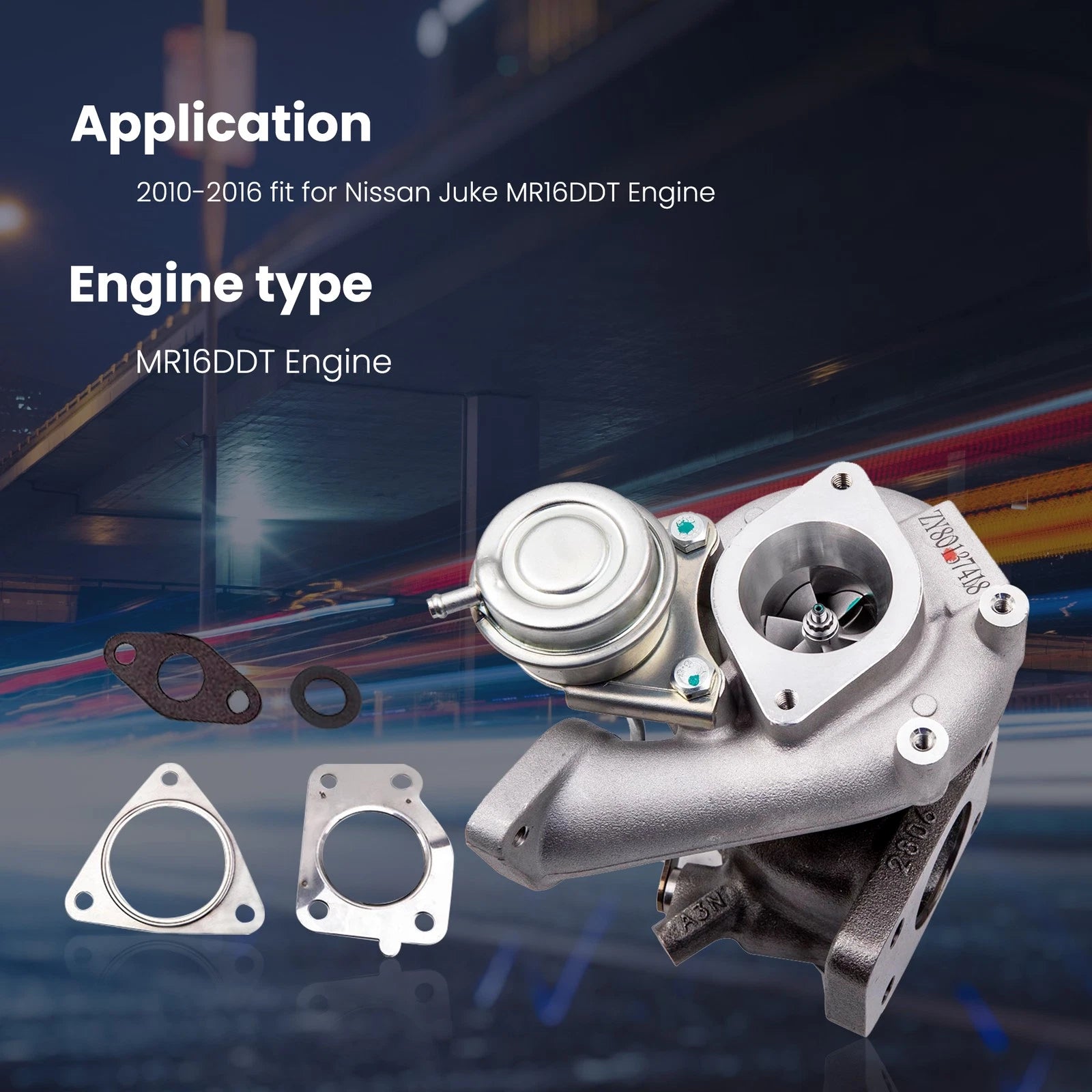 Turbocharger 49335-00880 for Nissan Juke 1.6L MR16DDT (2010–2016)